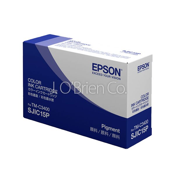 EPSON　インク　 SC1Y35 SJIC15P3 Epson TM-C3400 SecurColor Ink Cartridge C33S020464 - J. O